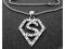 WISIOR SUPERMAN USA BLING + LANCUCH srebrny rr29