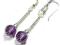 PORTO -  Ametyst! Srebro! Fiolet! Kolczyki! Lekkie