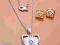 KOLCZYKI + NASZYJNIK. pr.925. KOMPLET BIŻUTERII.