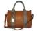 Modna i stylowa ruda torebka kuferek karmel #304