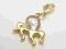 ZŁOTO WISIOREK CHARMS WZÓR KOSTKA W SUPER CENIE