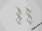 Srebrne kolczyki wiszące trzy spiralki  !!!