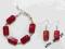 NOWE_BRANSOLETA+KOLCZYKI_ CZERWIEŃ