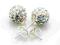 Piękne kolczyki SWAROVSKI Shamballa! Crystal AB