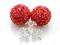 Piękne kolczyki SWAROVSKI Shamballa! Czerwone
