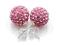 Piękne kolczyki SWAROVSKI Shamballa! Różowe