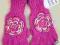 H&M rękawiczki z kwiatem NOWE 96/92 różowe