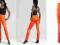 Spodnie H&M WIOSNA Satynowe orange czerwone 36