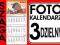 WALENTYNKI FOTOKALENDARZ TROJDZIELNY Z TWYMI ZDJE