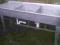 ZLEW   TRZYKOMOROWY   ALUMINIUM   GŁĘBOKI