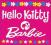 BARBIE HELLO KITTY Barbi Naklejki Hulajnoga Rower