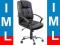 FOTEL KRZESLO BIUROWE Skóra czarny NOWY GRATIS Y1