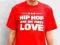 HIP HOP WAS MY FIRST LOVE-T-SHIRT (RED)-XL