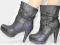 italy sexy black super modne kozaki botki 40