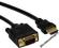 KABEL HDMI - VGA M-M 1,5m - IZOLACJA W OPLOCIE