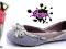 WIOSNA ! NIETUZINKOWE BALERINKI 123 GREY ZAMSZ 39