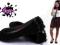WIOSNA BALETKI WIAZANE Z TYLU 125 BLACK ZAMSZ 40