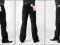 Spodnie męskie sztruksowe czarne TANER roz. 84 cm