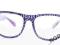 Okulary zerówki motyw gazety- fioletowe
