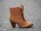 D617 CAMEL OFICERKI KOTURNY NUDE BUTY OBUWIE r.38