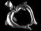 Delfiny z zawieszką w kształcie serca SREBRO New