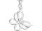 Zawieszka srebrna charms YES - Motyl - NOWA