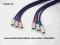 KABEL 3xRCA/3xRCA RGB COMPONENT GOLD 0,5m(038-0,5)