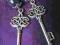 Kolczyki steampunk gothic goth victorian klucze