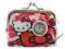 HELLO KITTY ZEGAREK QUARTZ BIALA PORTMONETKA