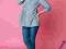 H&M stylowy brzuszek jeansy ciążowe S wygoda