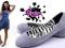 WIOSNA BALERINKI OKRAGLE CLASSIC 093 GREY ZAMSZ 39