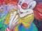 P.WALKOWIAK  -  KLOWN   50X61   OBRAZ OLEJNY