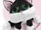 Kot czarno-biały DUŻE OCZY 23cm. RUSS