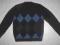 Rewelacyjny oryginalny sweterek-modne romby 8-9l
