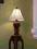 Duża lampa z porcelany oprawionej w brąz 80 cm I