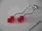 klipsy CZERWONE kryształki