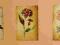 Kwiaty Retro - 3 obrazki w Antyramie 30 x 20 cm