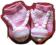 Skarpetki antypoślizgowe z grzechotką różowe 0-6m