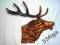 DUŻY JELEŃ ROGI NA ŚCIANĘ MYŚLISTWO Unikat Jedyny