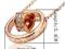 .Heart Rose Gold Plated 8 Carat Sapphire Necklace