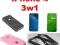 iPhone 4, 4G etui lub bumper + etui +folia lcd 3w1