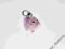 Charms różowa świnka SREBRO 925 unikalny wzór