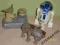 YODA ,R2-D2 Z PROJEKTOREM ORAZ STATEK STAR WARS