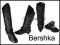 TC BERSHKA NOWE CZARNE MUSZKIETERKI KOZAKI R. 41