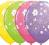 Balony Gumowy Ql. Kwiatki mix kolor - 30 cm 3 szt