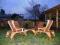 Zestaw Ogrodowy z drewna 2 Leżaki 2 Fotele +Stolik