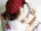 Bejsbolówka czapka damska z daszkiem japan kratka