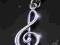 SREBRNY KLUCZ WIOLINOWY TYPU  