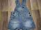 Zara baby, spodnie ogrodniczki, 3-6, 68 jeans CUDO