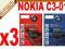 ZESTAW 3 x FOLIA POLIWĘGLAN DO NOKIA C3-01